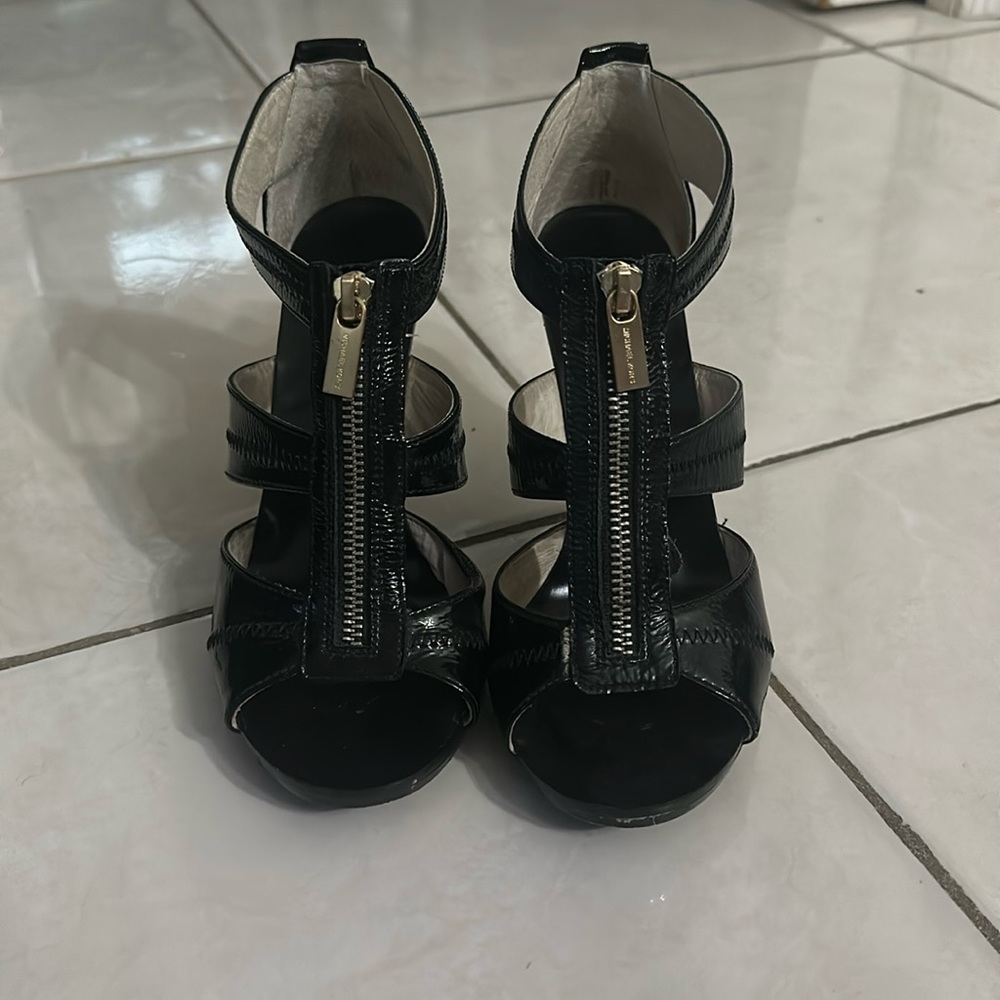 Lightly Used Michael Kors Black Leather Heels